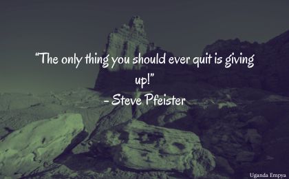 quotes about never giving up