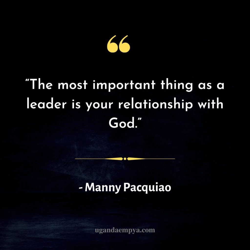 manny pacquiao leadership quote 