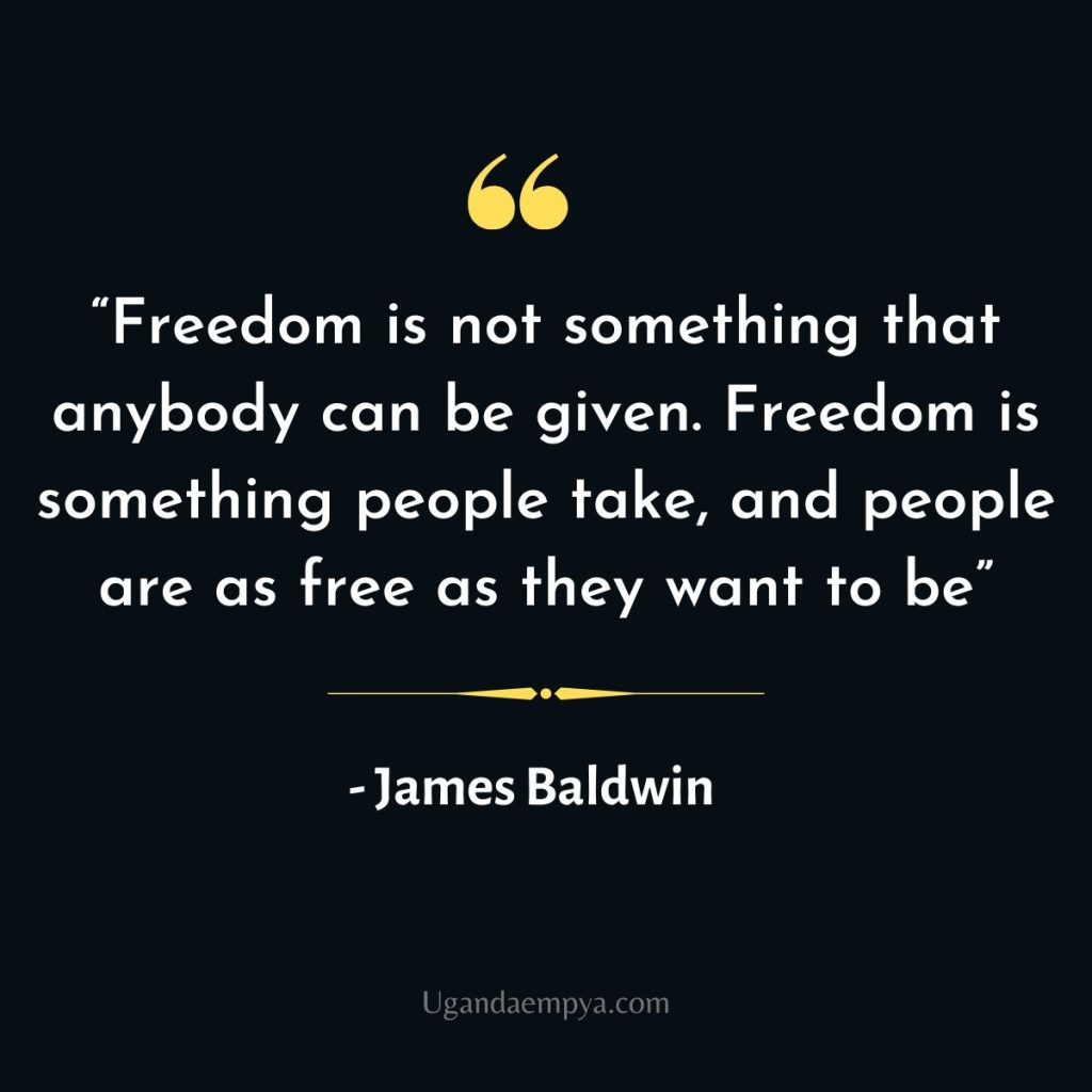 james baldwin quote about freedom 