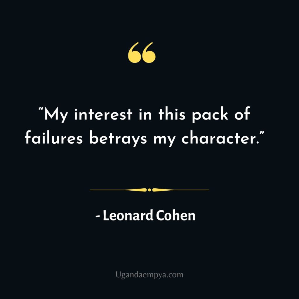 leonard cohen  failure quote