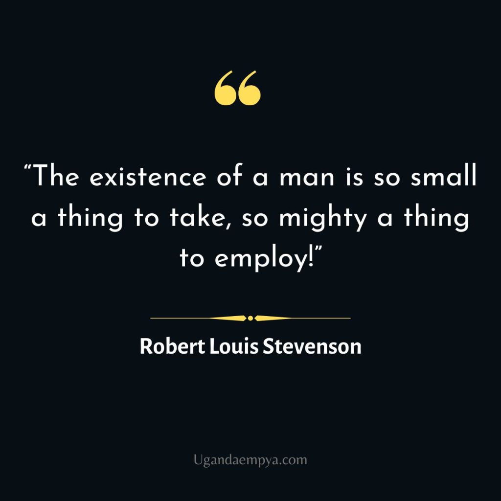 The existence of a man is so small